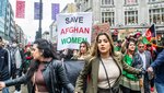 Demonstration in London für die Sicherheit insbesondere von afghanischen Frauen und Mädchen: Save afghan women!