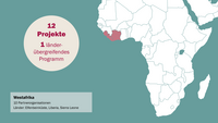 Infografik zu den Projekten in Westafrika