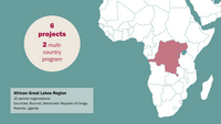 Infographic on our projects in East and Central Africa in 2022.