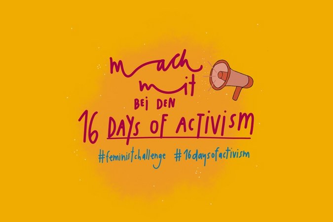 Grafik anlässlich der 16 Days of Activism