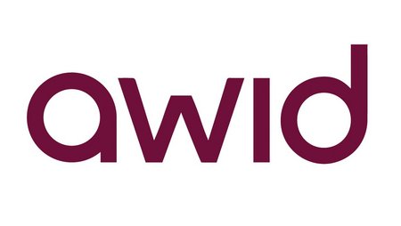 The logo of AWID.