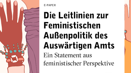 Cover eines E-Papers zu Leitlinien feministischer Außenpolitik